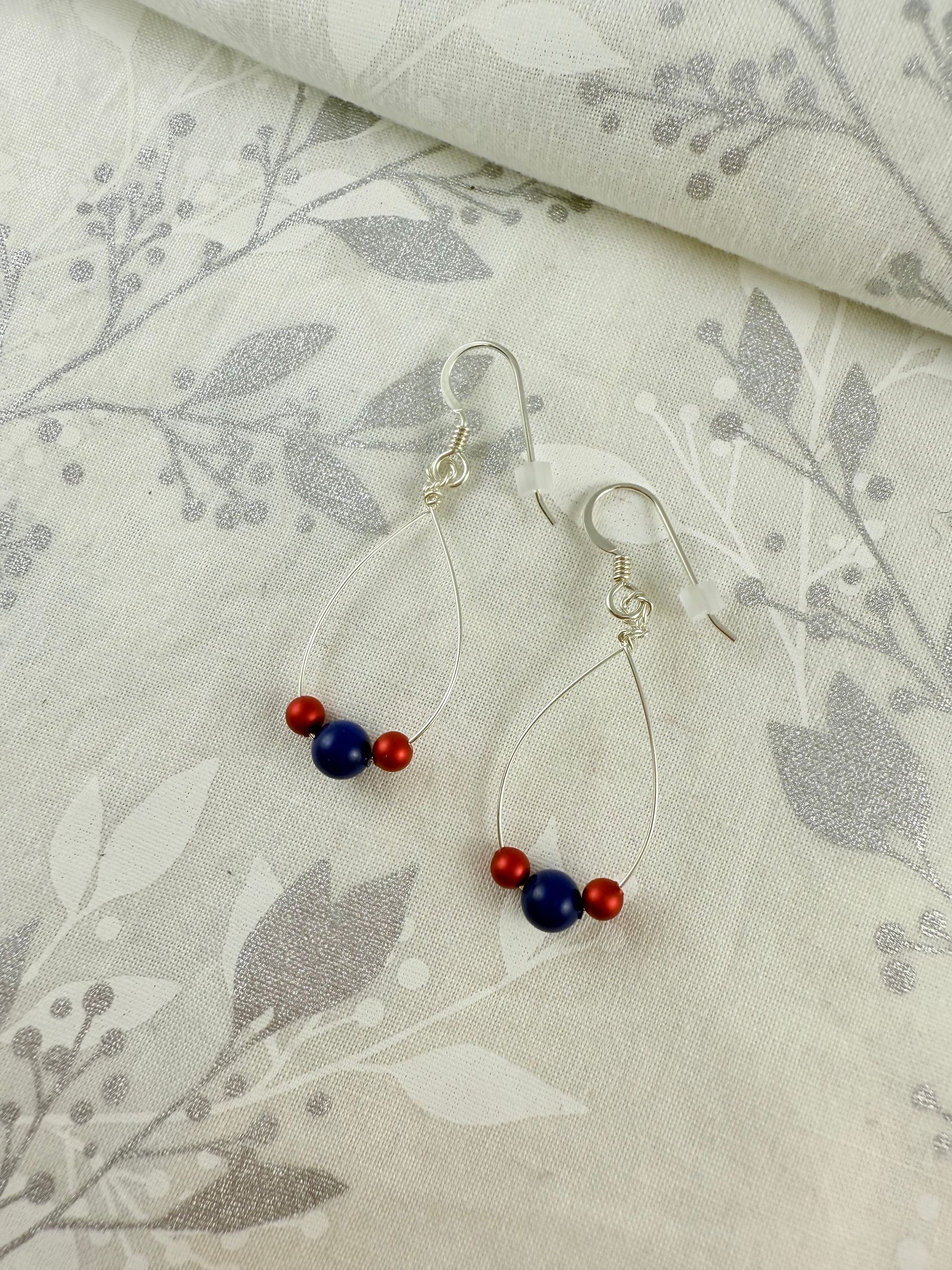 Tri-Pearl Set - Red/Blue