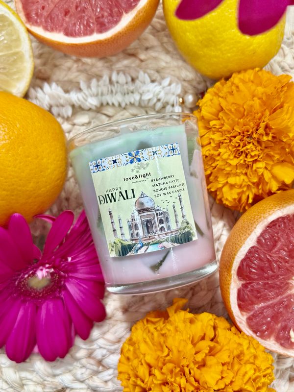 Iced Strawberry &amp; Matcha Latte Candle