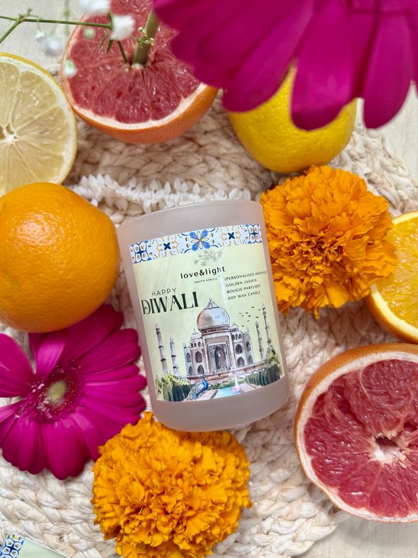 Fully Personalised Large Diwali Soy Candle