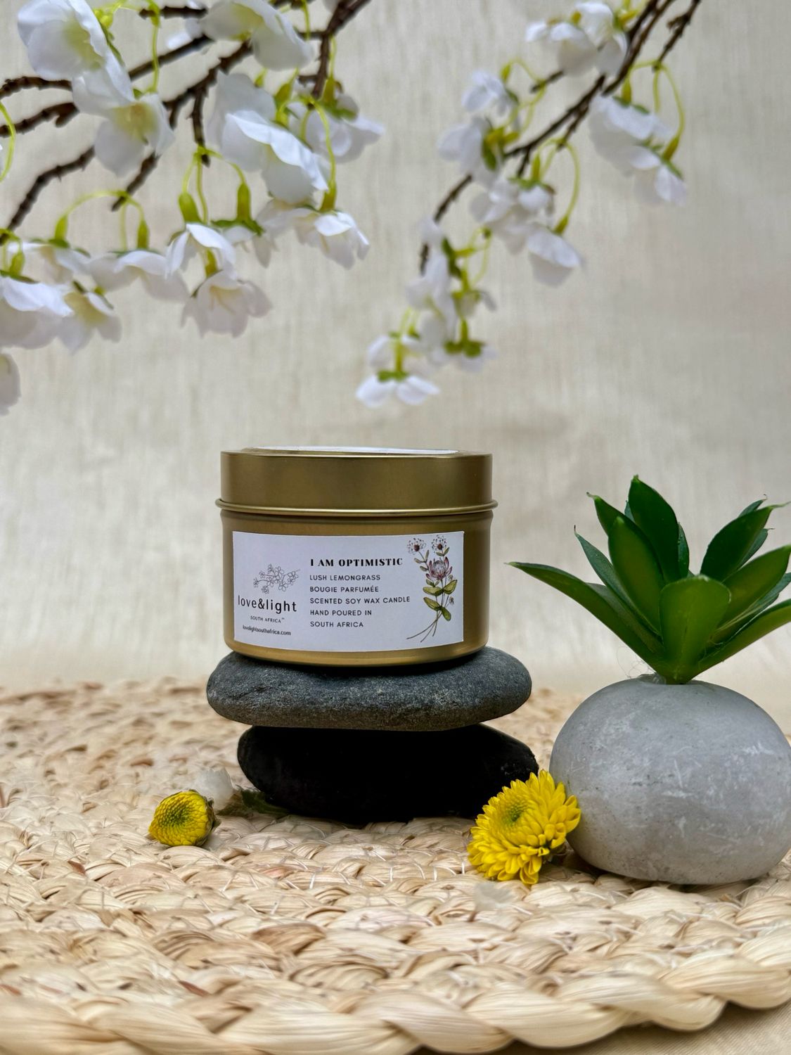 Mother's Day Gold Tin Soy Candle - Lush Lemongrass