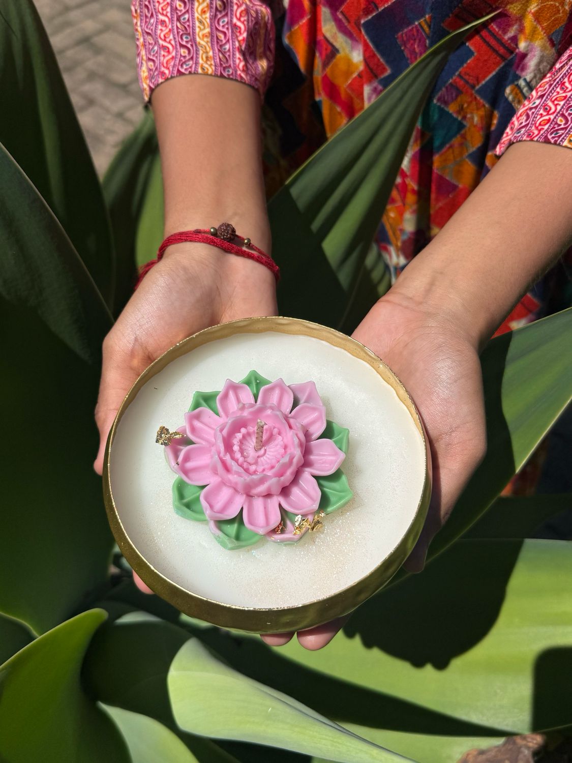 Diwali Pink Lotus Urli
