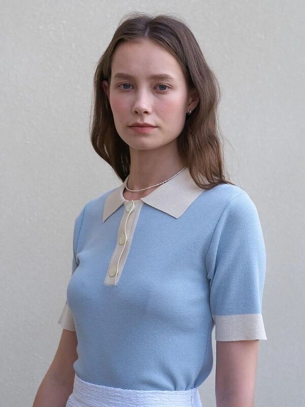 Minimal blue Summer Top