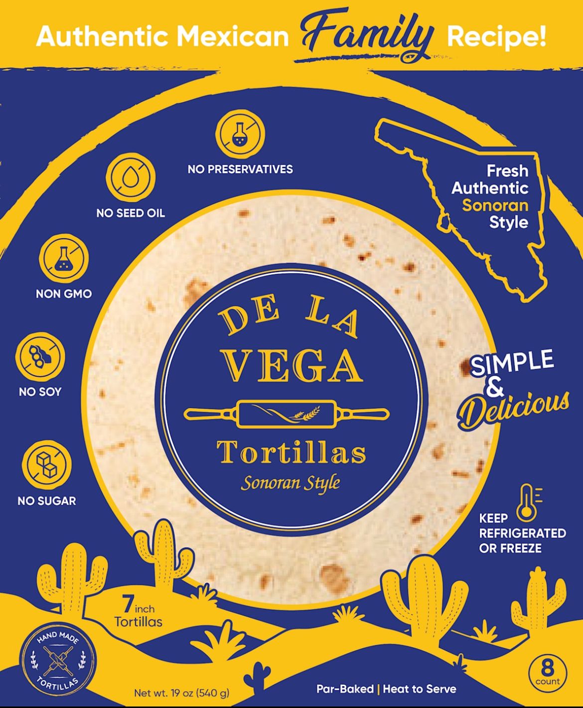 7 inch Fresh Flour Tortillas ~ Sonoran Style
