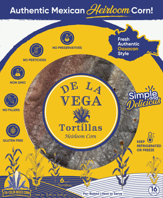 Fresh Tri-Color Heirloom Corn Tortillas