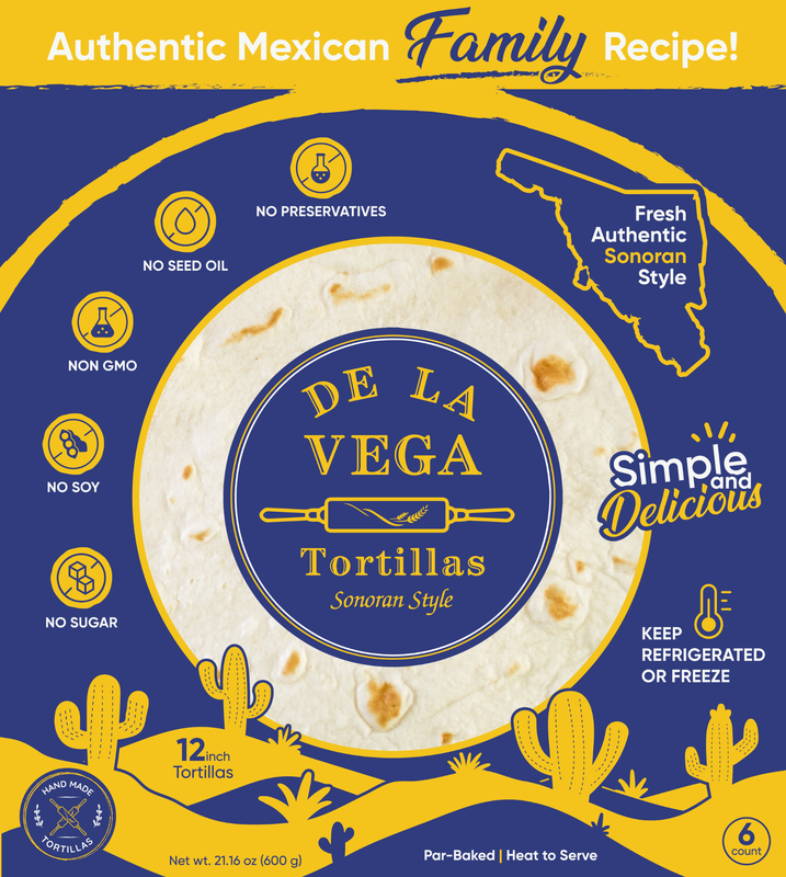 12 inch Fresh Flour Tortillas ~ Sonoran Style