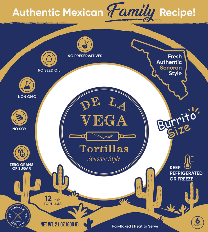 Fresh Flour Tortillas- 12 inch Burrito Size