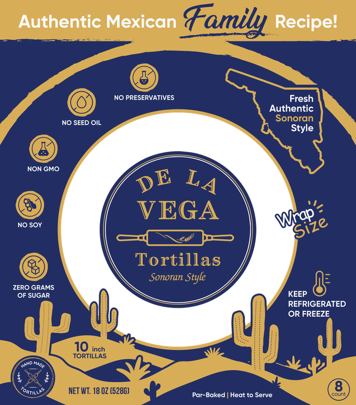 Fresh Flour Tortillas- 10 inch Wrap Size