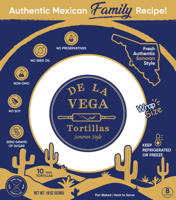 Fresh Flour Tortillas- 10 inch Wrap Size