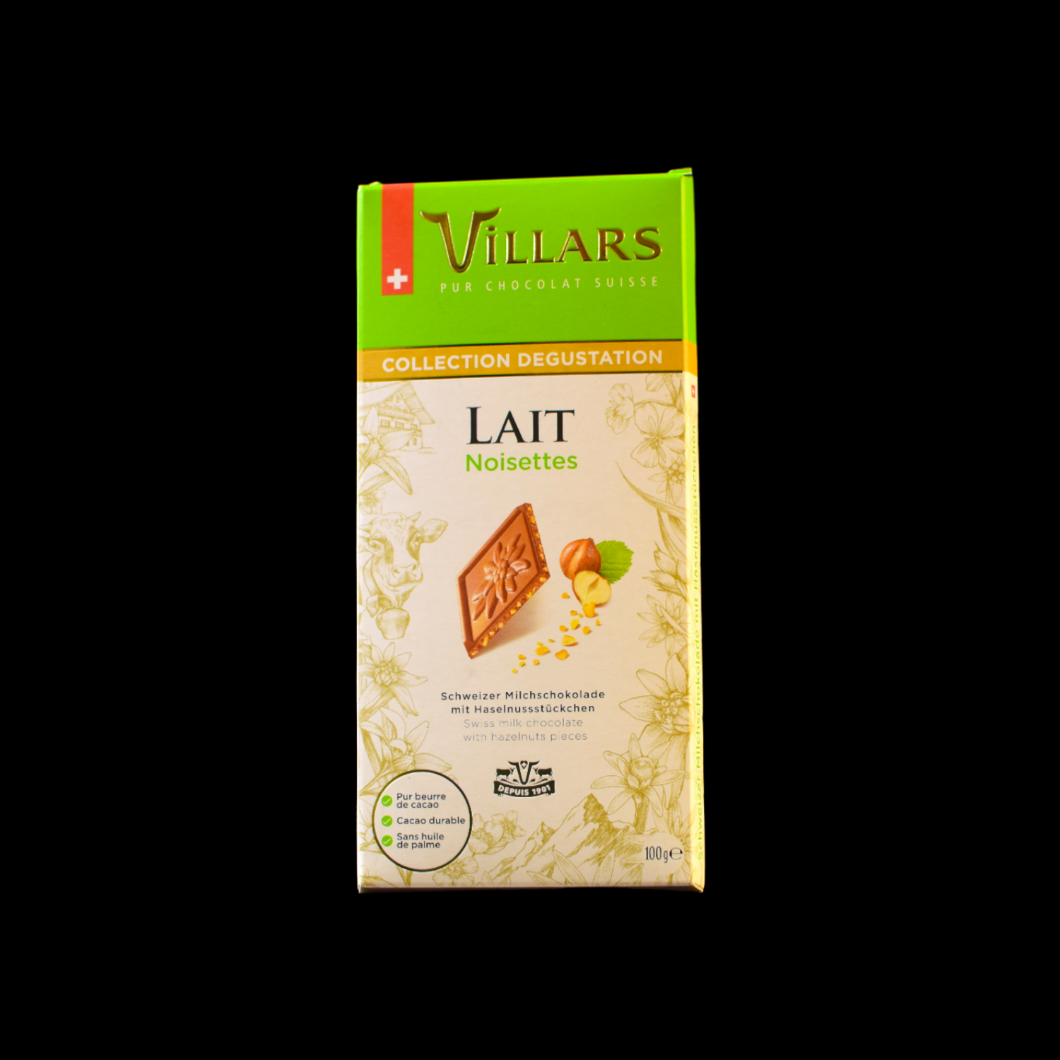 Villars Milchschokolade mit Haselnussstückchen