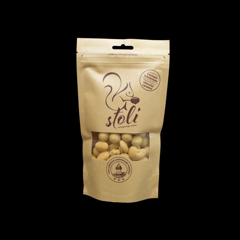Nuss-Mix mit Caramel Schokolade