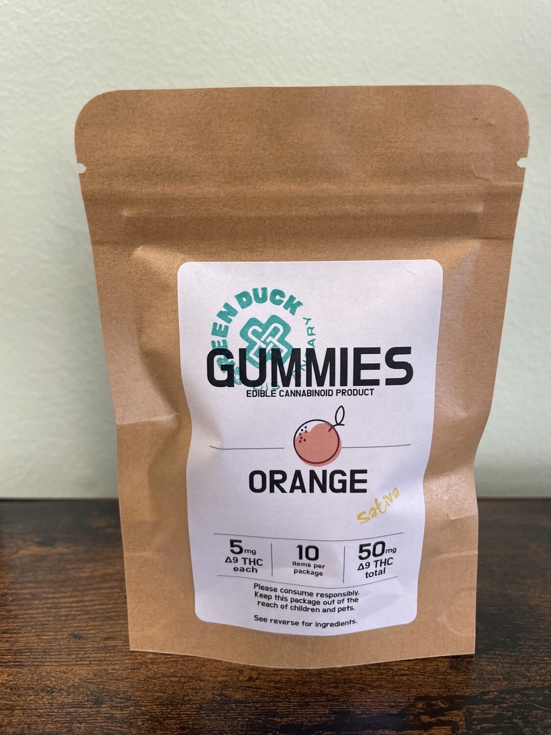 Green Duck Gummies - Orange Sativa