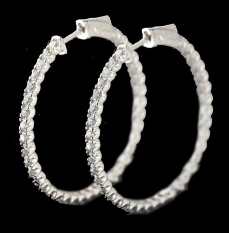 Diamond Hoop Earrings