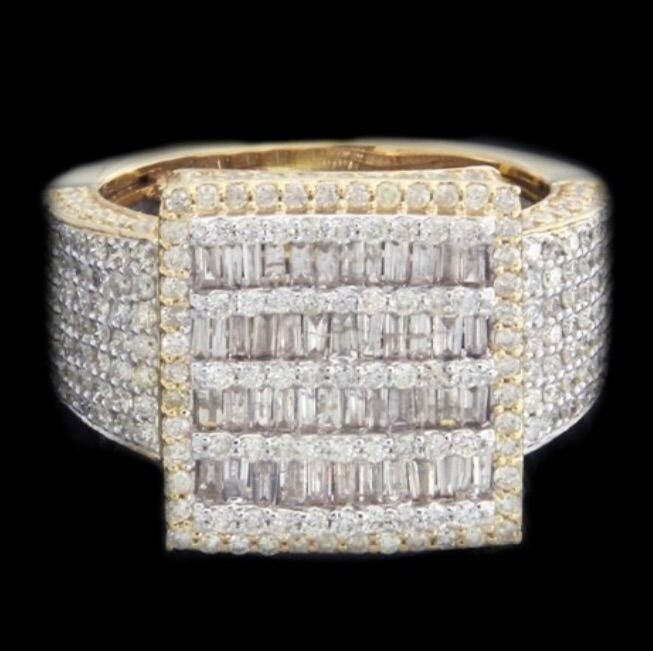 Square Baguette Diamond Ring