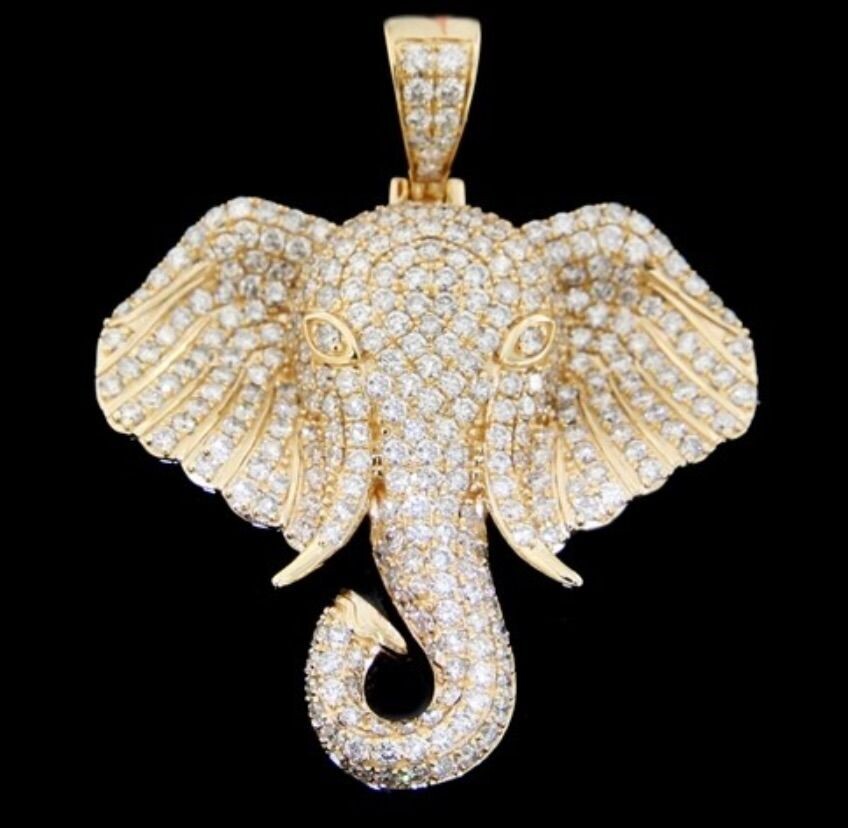 Elephant Diamond Pendant