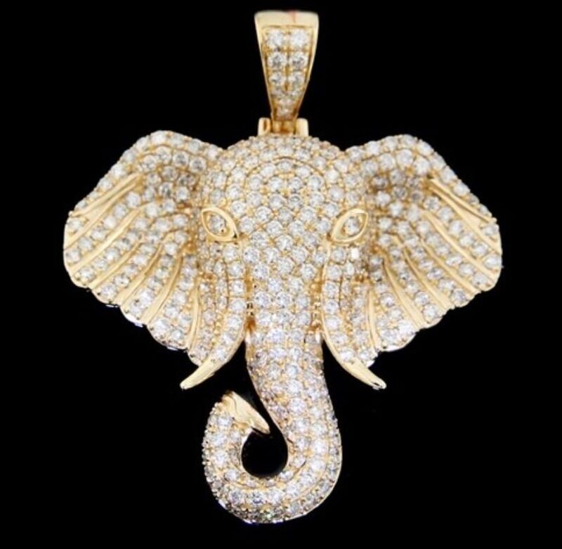 Elephant Diamond Pendant