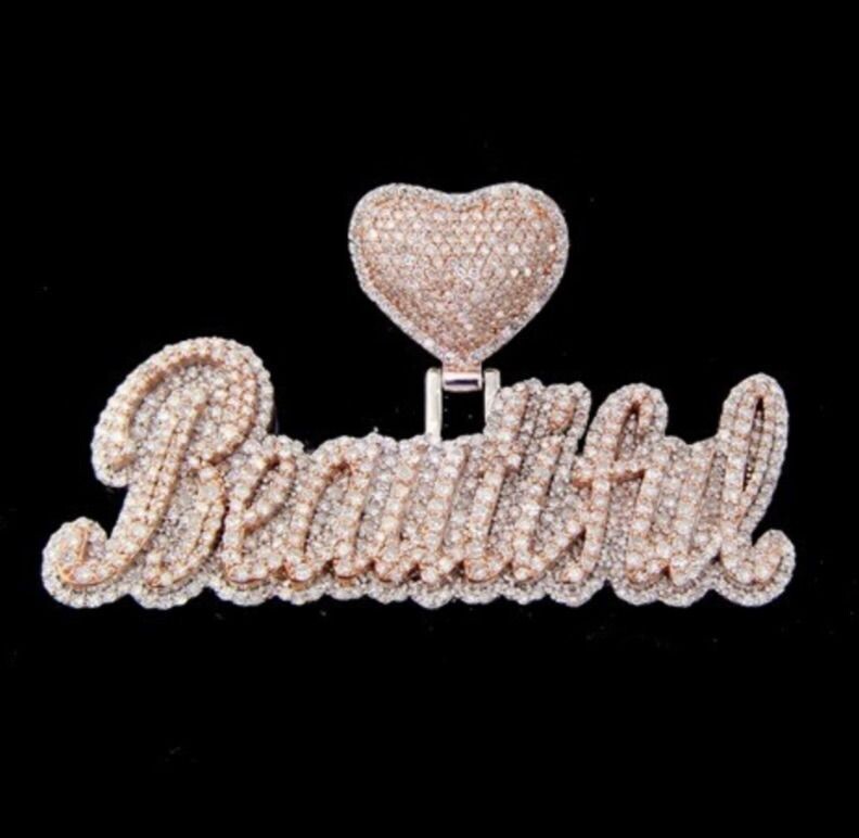 2-Tone Beautiful Diamond Pendant