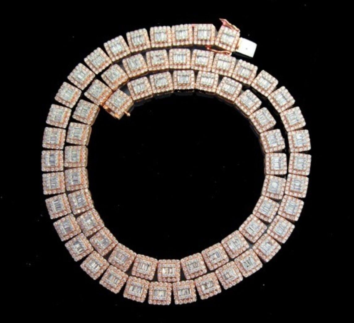 SQUARE DIAMOND TENNIS CHAIN