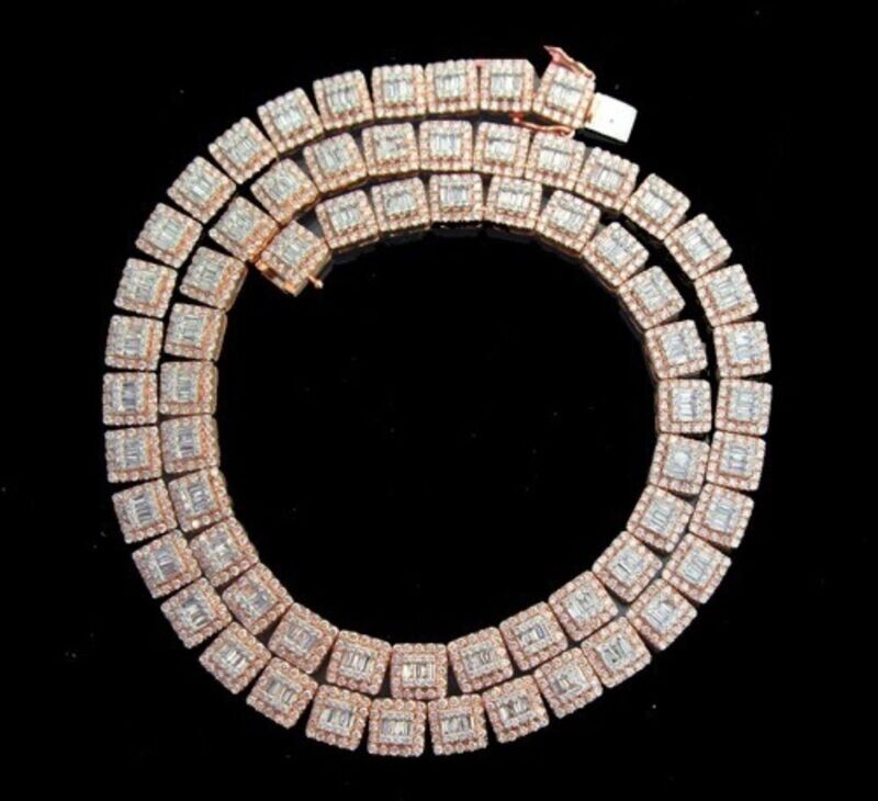 SQUARE DIAMOND TENNIS CHAIN