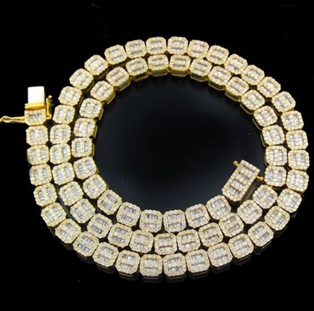 SQUARE BAGUETTE DIAMOND TENNIS CHAIN