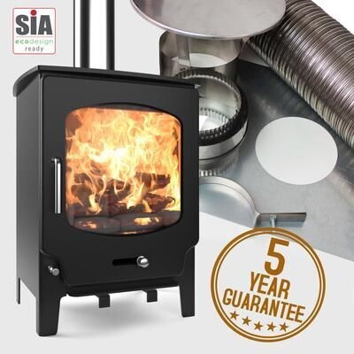 Saltfire ST-X4 M/F Defra Stove & Installers Package