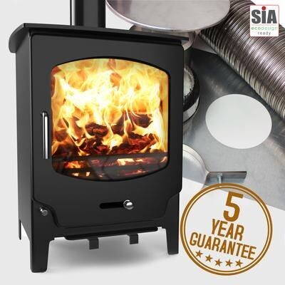 Saltfire ST-X8 M/F Defra Stove & Installers Package
