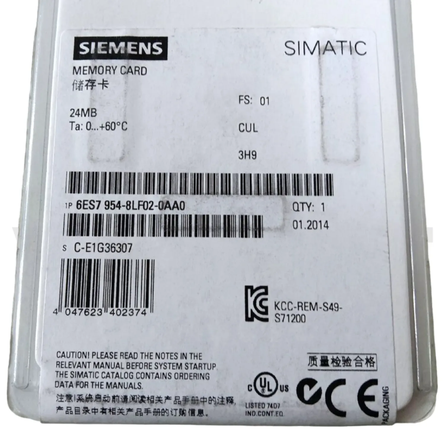 Siemens 6ES7 954-8LF02-0AA0 Second hand