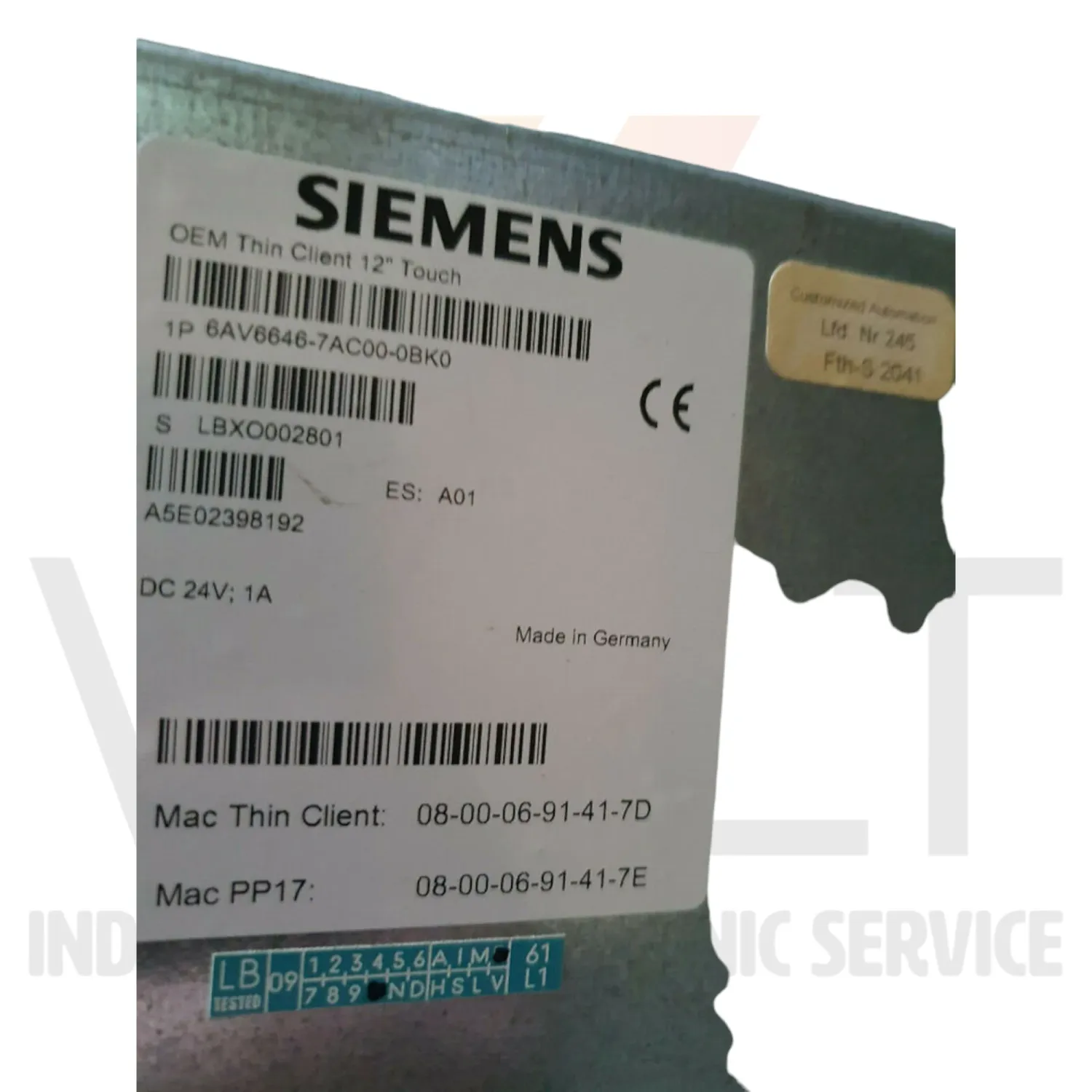 Siemens 6AV6646-7AC00-0BK0 Refurbished