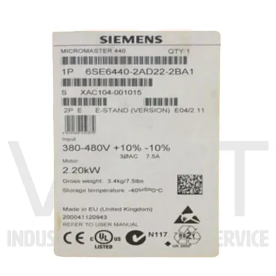 Siemens 6SE6440-2AD22-2BA1 Second hand