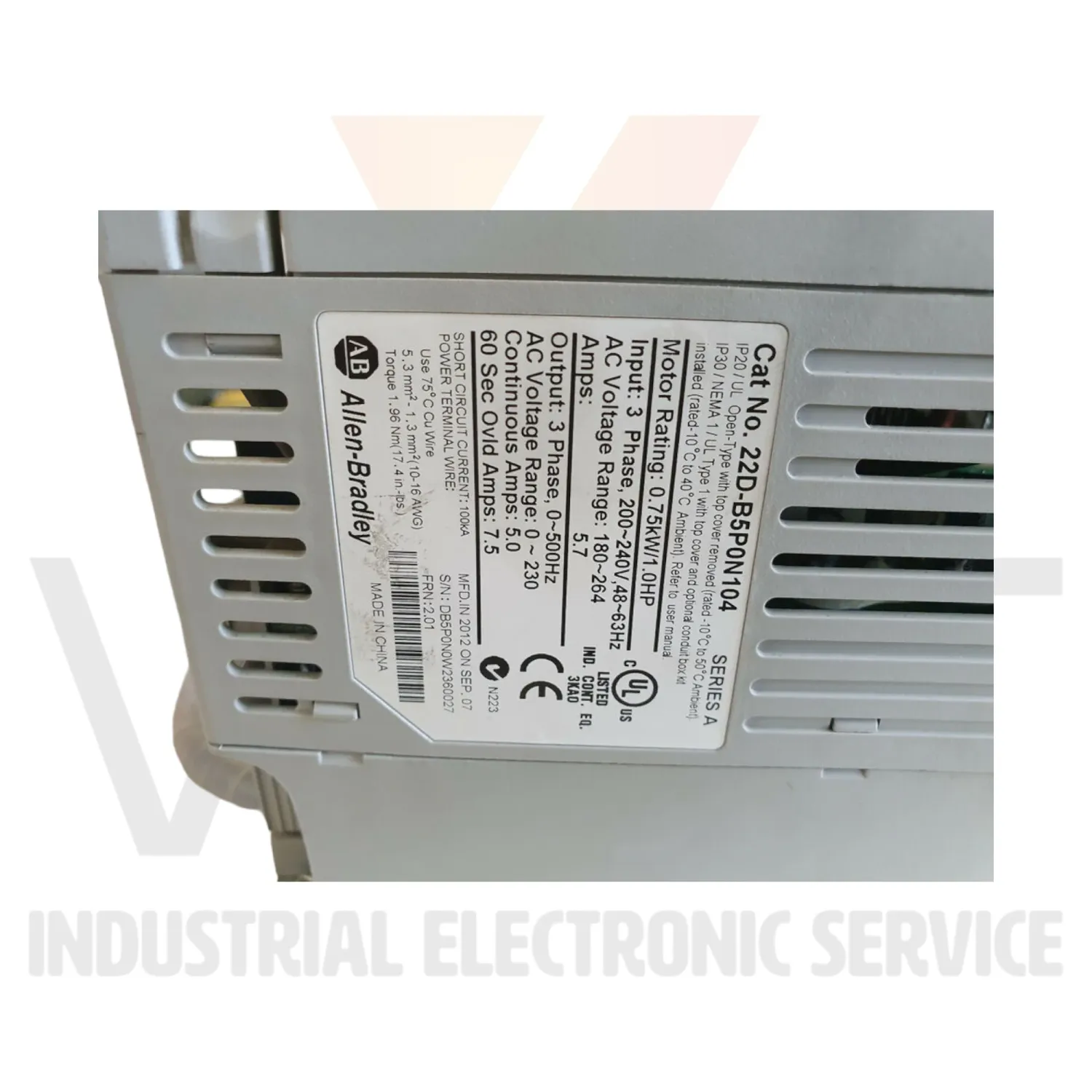 Allen Bradley 22D-B5PON104 Second hand