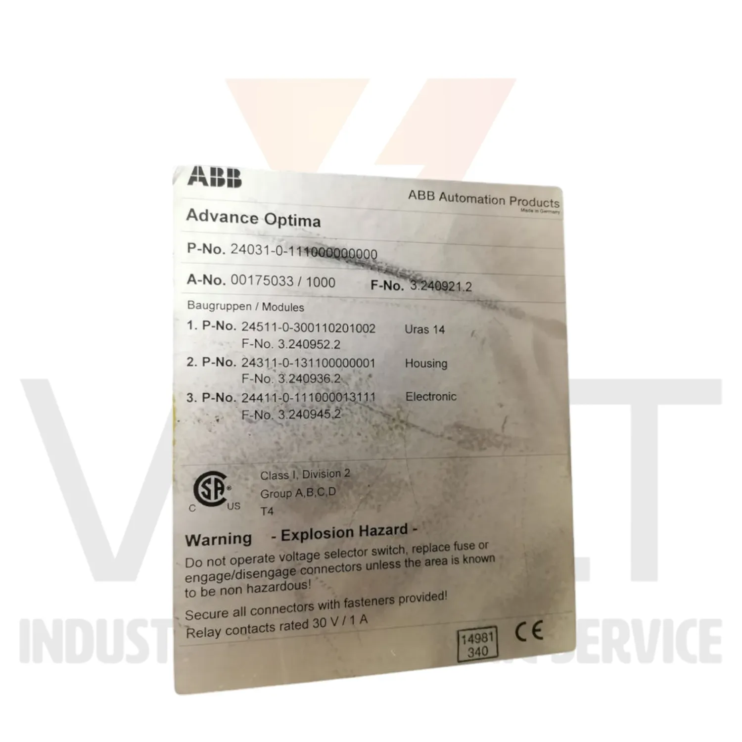 ABB 24031-0-111000000000 Advance Optima Refurbished