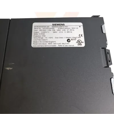 Siemens 6SE6420-2AB13-7AA1 + 6SE6400-1PB00-0AA0 Second hand
