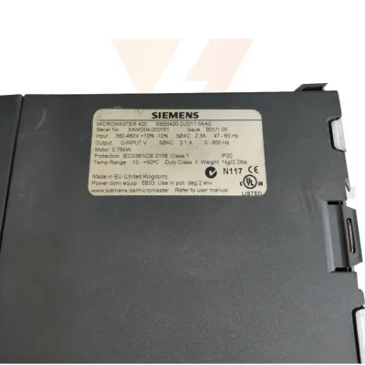 Siemens 6SE6420-2UD17-5AA0 + 6SE6400-0BP00-0AA1 Refurbished