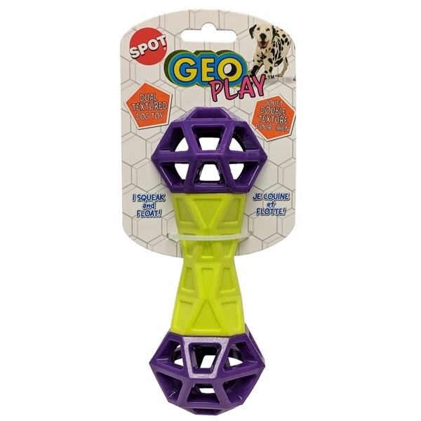 Ethical Pet Geo Play Dual Texture Dumbbell