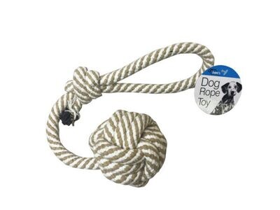 Rope Ball Pet Dog Toy With Loop Handle ( Case of 18 )