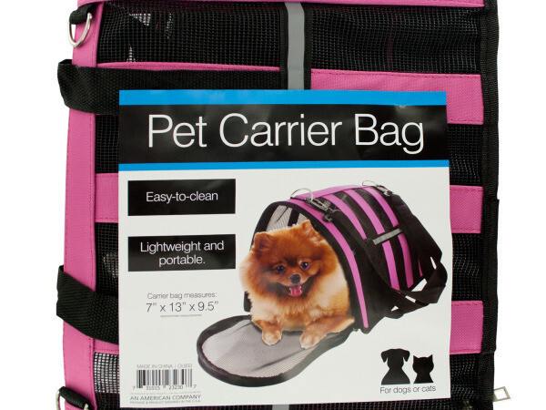 Vented Pet Carrier Bag with Reflective Stripes ( Case of 4 )