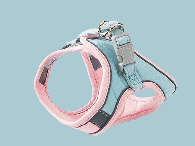 Color: Pink, Size: L - Cat Traction Rope Vest-Style Reflective Chest Harness Anti-Stroke Resistance Cute Go Out Dog Traction Rope Special Rope For Walking Cats