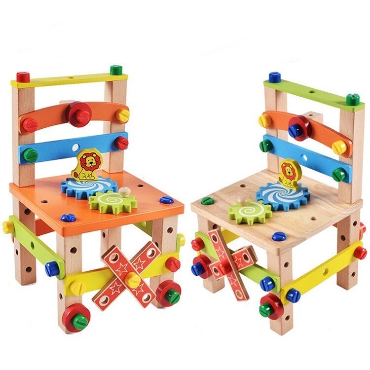 Children&#39;s Chair Building Block Toys