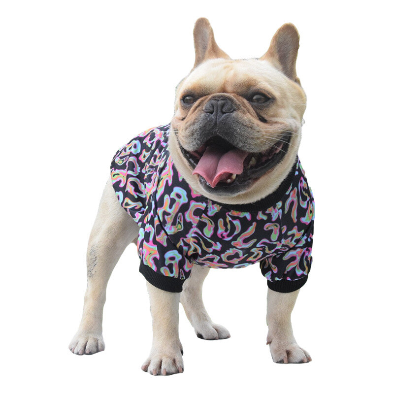 Color: Black, Pet size: L - Fluorescent Camouflage Dog Clothing Pet Clothing