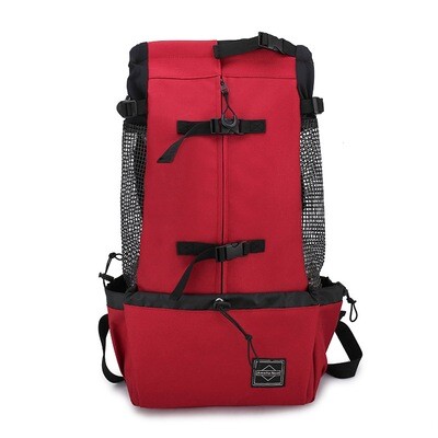 Color: Red, Size: M - Pet Dog Carrier Bag Carrier For Dogs Backpack Out Double Shoulder Portable Travel Backpack Outdoor Dog Carrier Bag Travel