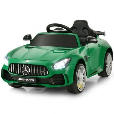 12V Licensed Mercedes Benz Kids Ride-On Car with Remote Control-Green - Color: Green
