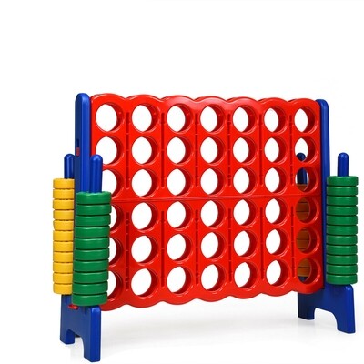 Jumbo 4-to-Score Giant Game Set with 42 Jumbo Rings and Quick-Release Slider-Blue - Color: Blue