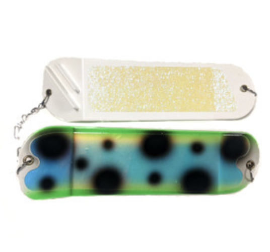 Salmon Candy Flasher White UV Super Frog (11 inch)