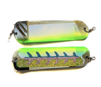 Salmon Candy Flasher Altys Green Stud UV (8 inch)