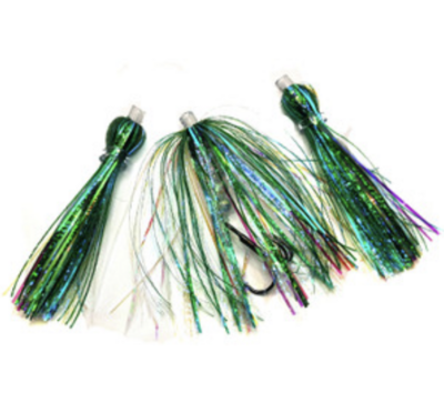 Salmon Candy Flies Green Willy (3 pack)