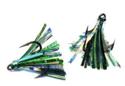 Salmon Candy Peanut Flies Green Willy (2 pack)