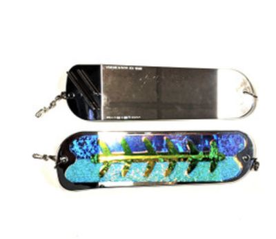 Salmon Candy Flasher Studs Blue Chin UV (8 inch)