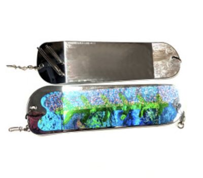 Salmon Candy Flasher Blue Stud (8 inch)