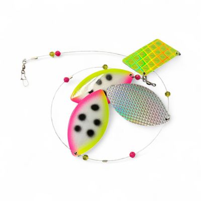 Hammerhead Cowbells 4/0 Crystallina Water Melon Silver Cup AL4235