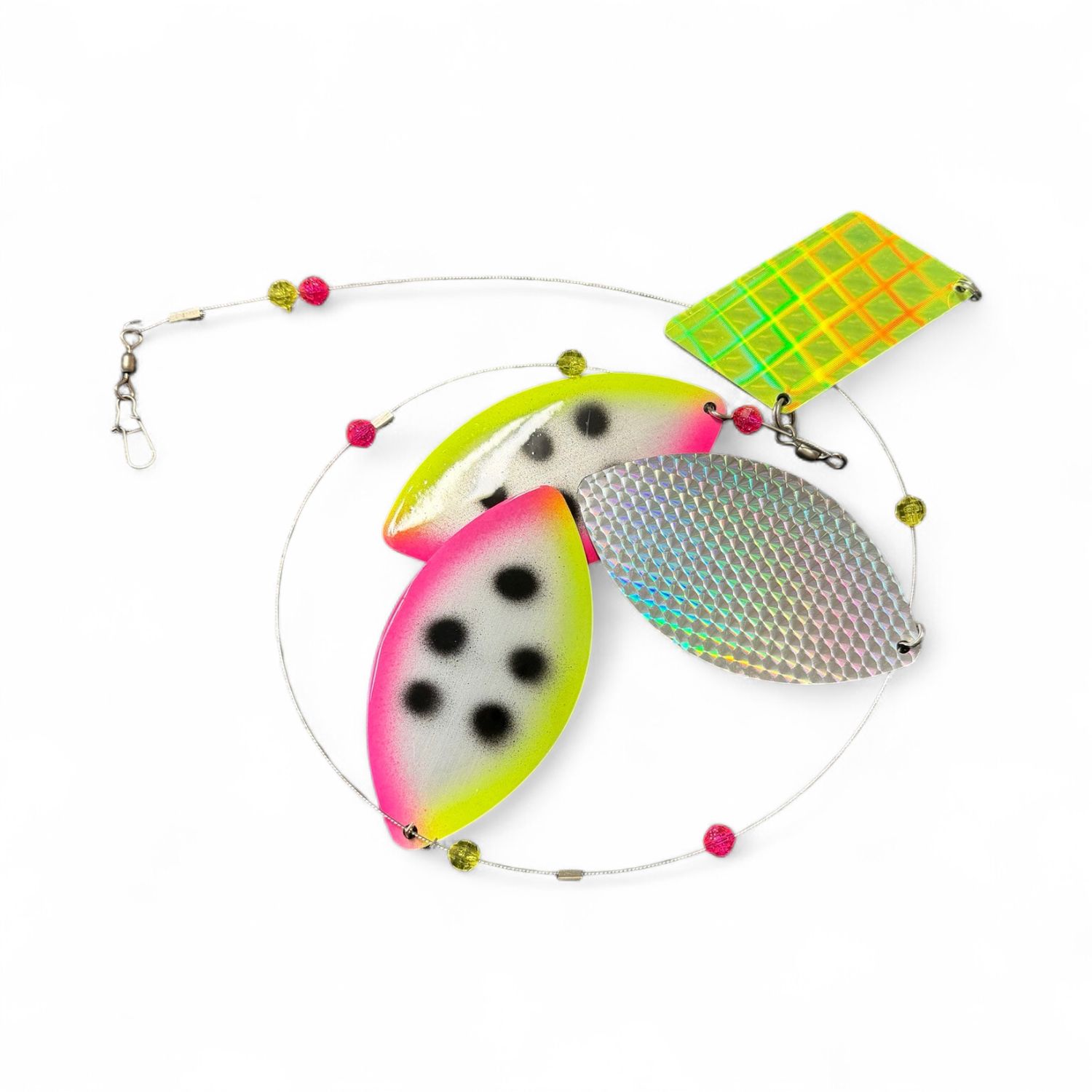 Hammerhead Cowbells 4/0 Crystallina Water Melon Silver Cup AL4235