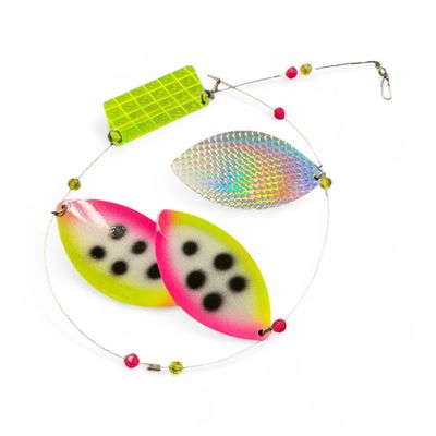 Hammerhead Cowbells 4/0 Crystallina Water Melon Silver Cup AL4235